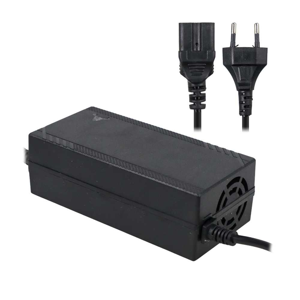 Deek-Robot Adapter Charger Baterai Sepeda Listrik 29.4V 2A - TC-001  Menggunakan plug model EU yang biasa digunakan pada colokan listrik di rumah Anda