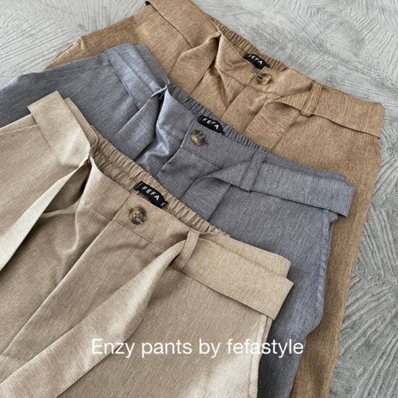 ENZY PANTS - Bahan Katun Madinah By fefastyle