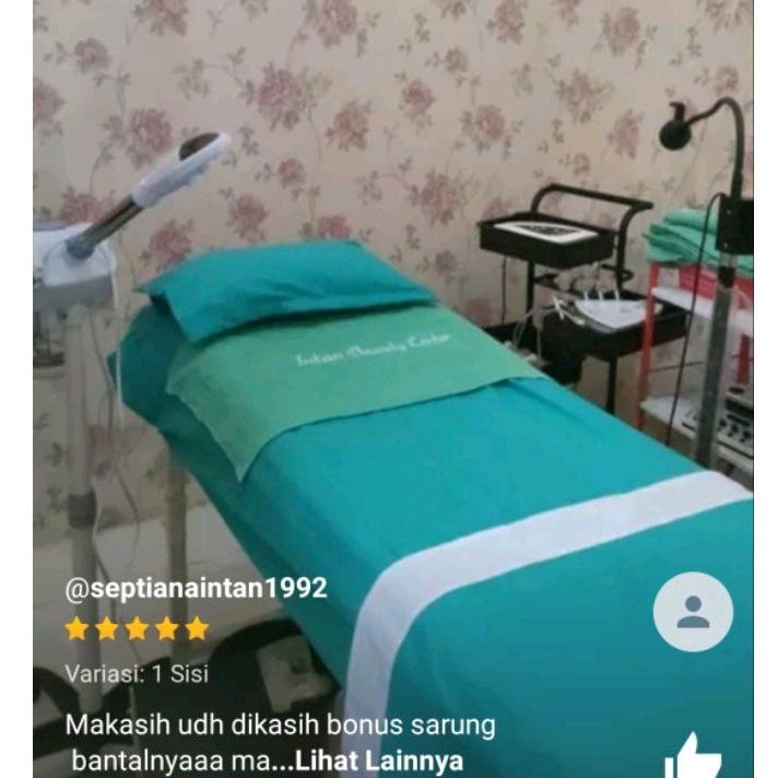 Sprei Salon+Selimut 1Sisi. Sprei Eyelash Studio / Klinik Kecantikan / EYELA