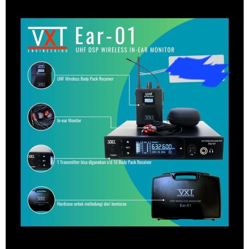 Ear Monitor VXT EAR 100 EAR-100 EAR100 Wireless Monitor Original
