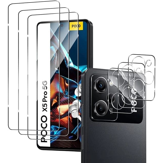 Tempered Glass 2in1 Full Layar &amp; Kamera POCO X5 PRO 5G