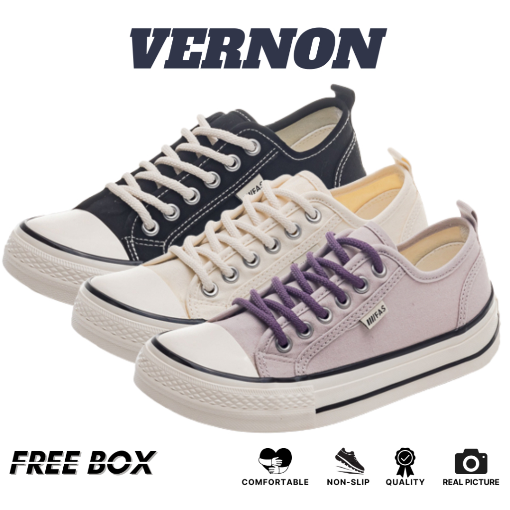 GROSIRTAS &quot;FREE BOX&quot; LV0273 Sepatu Wanita Sneakers Bertali Kasual Fashion Shoes KANVAS Import Premium Quality