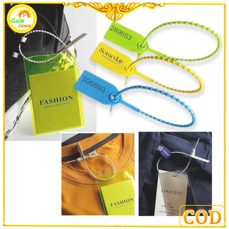 

100pcs/tas Plastic Security Seal Segel Koper Panel Container Truk Bank Tag Tag Sepatu Seleksi multicolor