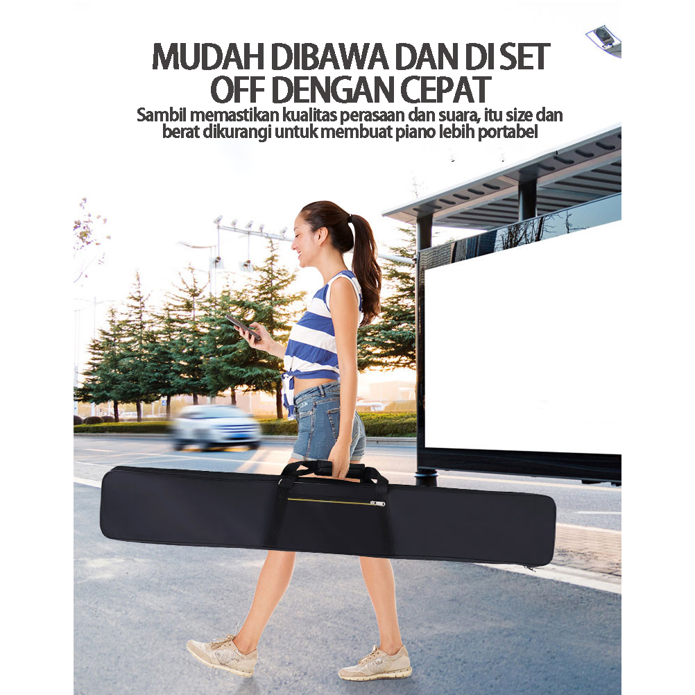 Portable 61-tuts piano lipat / Multifunctional Electronic bluetooth Keyboard Piano for Piano Student Musical Instrument- dapat dilipat
