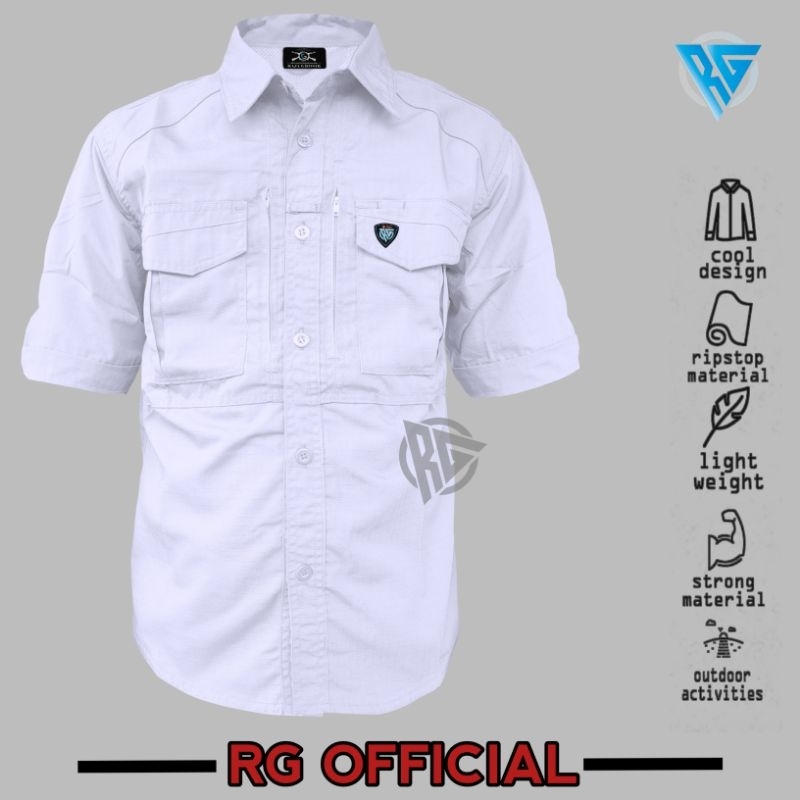 Kemeja M TAC Pakaian seragam Tactical baju pdh Putih Kerja Lapangan Safety security Outdoor Gunung P