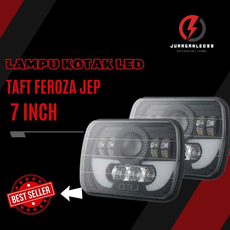 Lampu LED Kotak 60W Offroad Taft Feroza Jeep