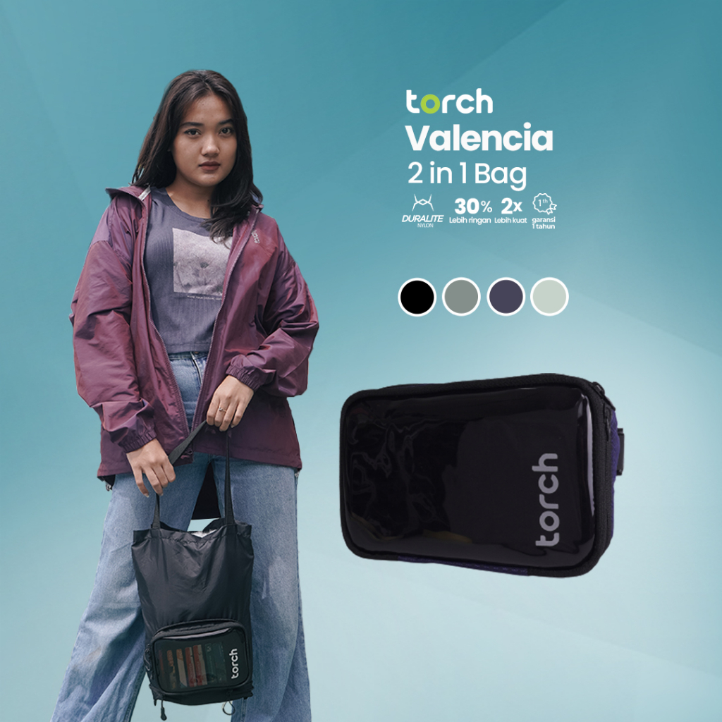 TORCH Depok Valencia 3in1 Slingbag Clutch - Tas Selempang Multifungsi Belanja- String bag