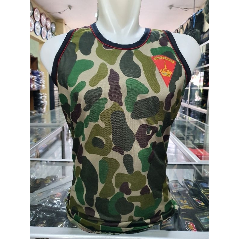 kaos singlet Loreng Marinir Segitiga Kecil | singlet Logo | singlet tentara | Singlet Army Warna