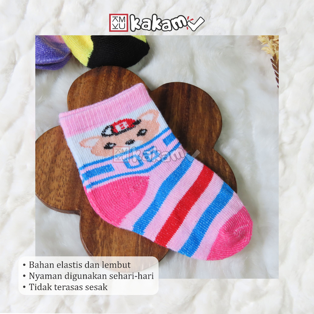 Kakamu Kaos Kaki Anak Bayi Karakter Kartun Lucu 0-1 Tahun