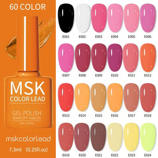 MSK COLOR LEAD Gel Polish 7.3ml UV Gel Nail Polish UV LED Nail Art Kutek Gel UV, Nail Polish NAIL GEL POLISH SOAK-OFF UV &amp; LED, NAIL ART