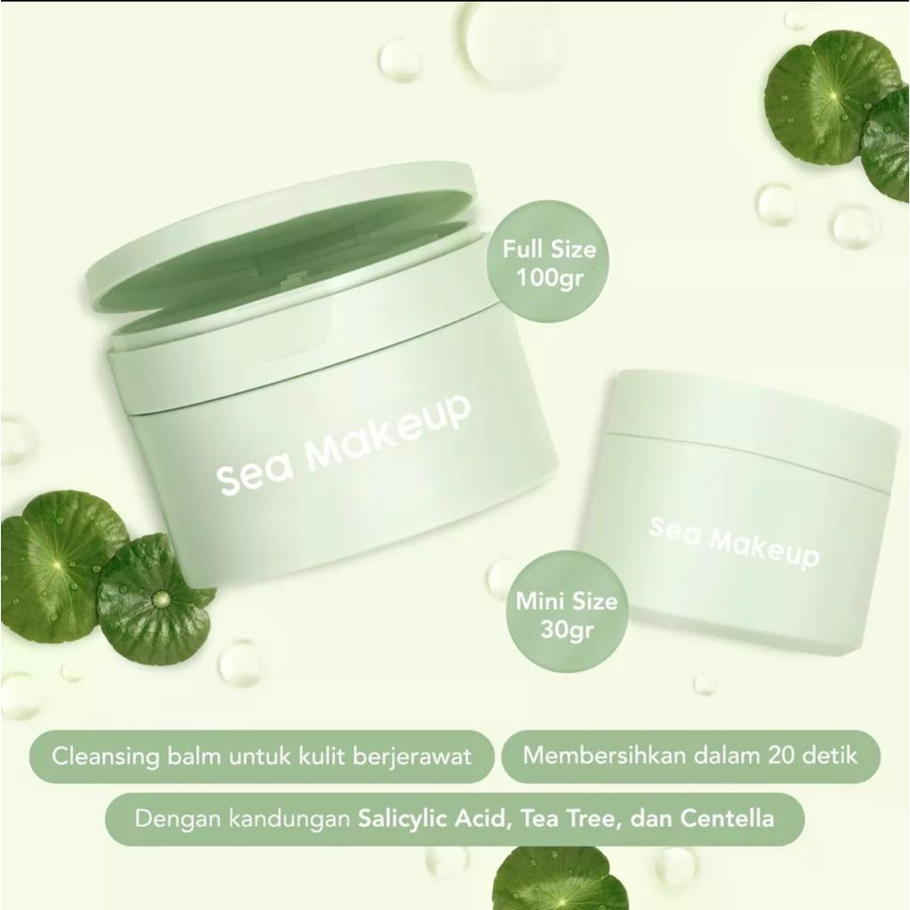 Sea Makeup Cleansing Balm Pembersih Make Up Remover Kulit Berjerawat Membantu menghapus makeup secara mudah