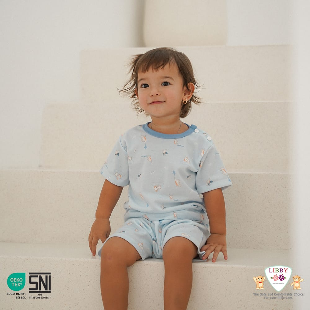 Libby Baby Setelan Oblong Pendek motif  BEN VOYAGE/Baby Collection/Summer Games SML - Libby baju bayi Setelan mix/Piyama anak/Piyama bayi The Enchanted Wild - Libby The Enchanted Wild