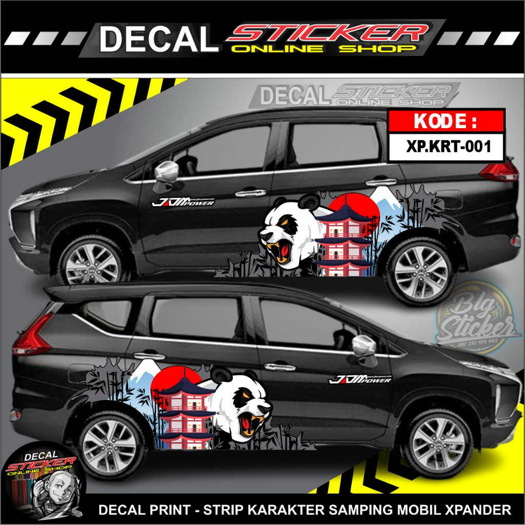 STIKER KARAKTER SAMPING ALL MOBIL DECAL STICKER ANTI GORES VARIASI KEREN XPANDER AYLA AGYA MOBILIO S