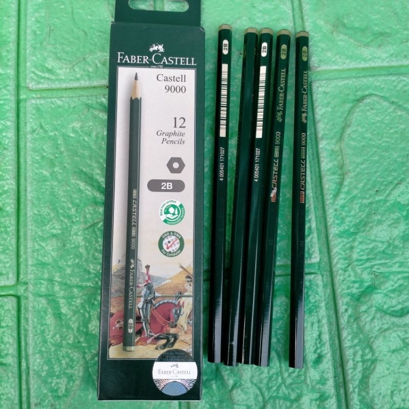 

1 Pcs Pensil 2B FaberCastell untuk Ujian Pencil Graphite For Computer Faber Castell