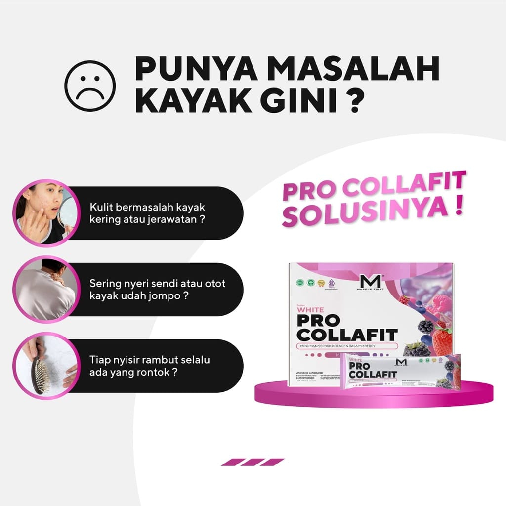 Muscle First Pro Collafit Box isi 11 Sachet - Collagen Drink Minuman Kolagen