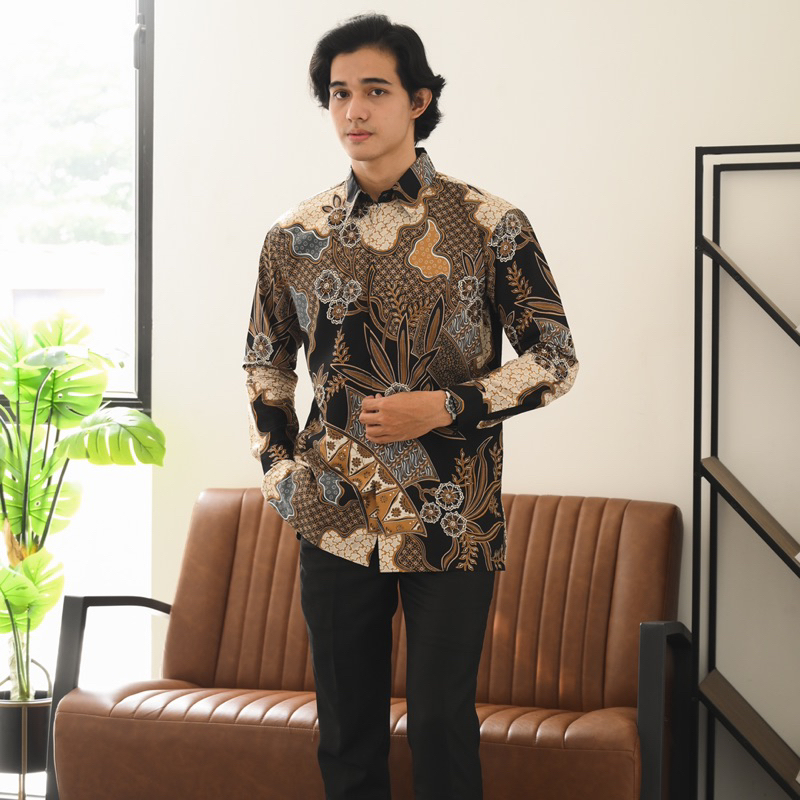 Batik Ayman - RAHARDIAN BROWN | Kemeja Batik Pria Katun Solo Halus Mewah Premium