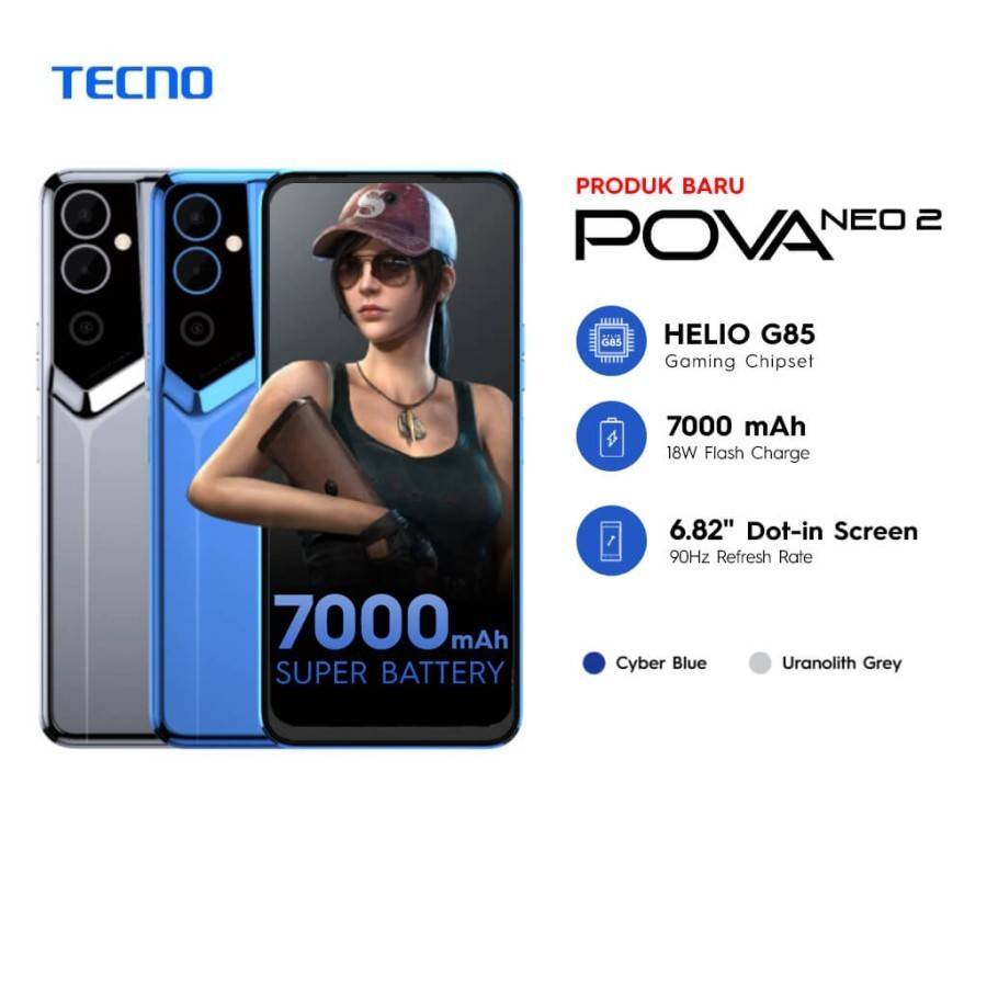 TECNO POVA NEO 2 4/128GB GARANSI RESMI