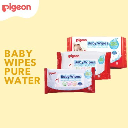 PIGEON Baby Wipes Pure Water | Tisu Basah Bayi (Tersedia varian ukuran)