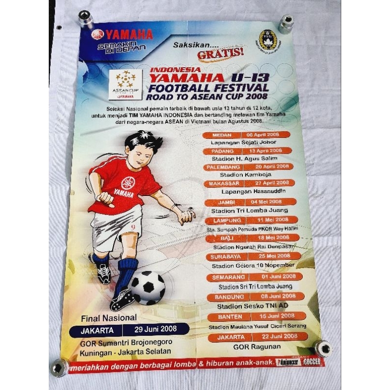 Poster jumbo lawas FOOTBALL FESTIVAL YAMAHA 2008 ORI