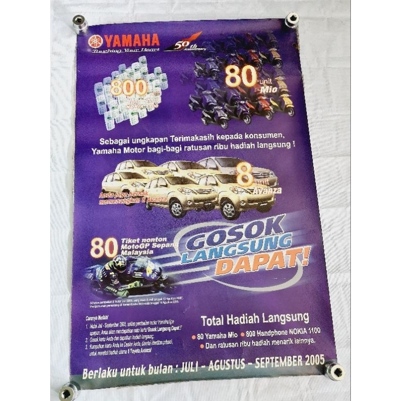 Poster jumbo lawas PROMO MOTOR YAMAHA 2005 ORI