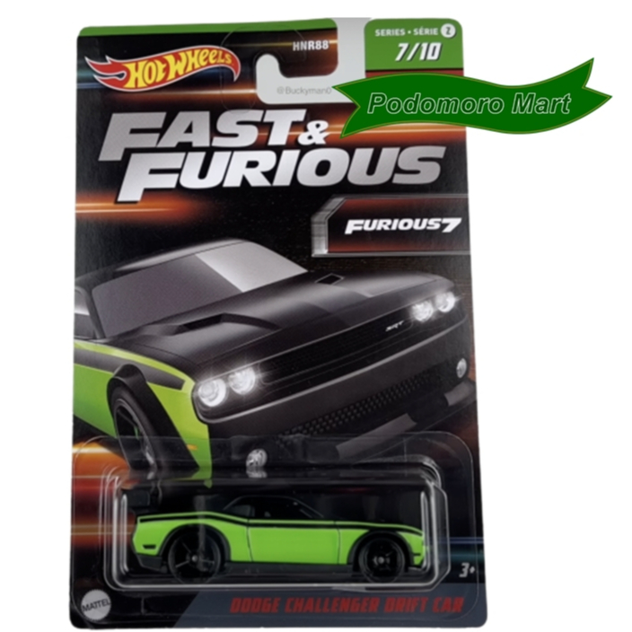 hotwheels fast & furious series 2 dodge challenger drift car