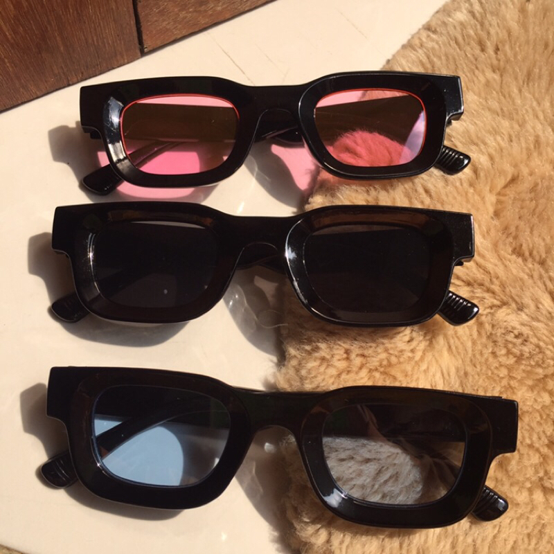 Boldie Square Pink Blue Small Sunglasses women men unisex sun glasses sunnies eyewear lensa biru fra