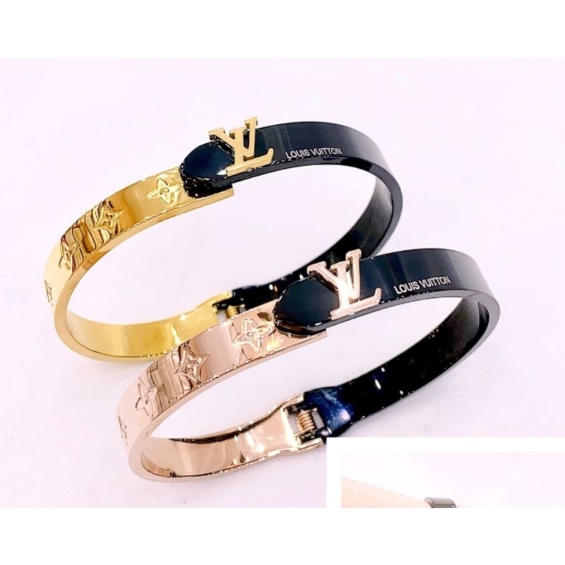 Gelang Titanium asli eLv RosegoldGold  Premium Quality Anti karat anti  Stainless steel ori gold 1818