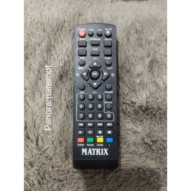 REMOT REMOTE SET TOP BOX DVB T2 MATRIX GARUDA/MATRIX APPLE KUNING