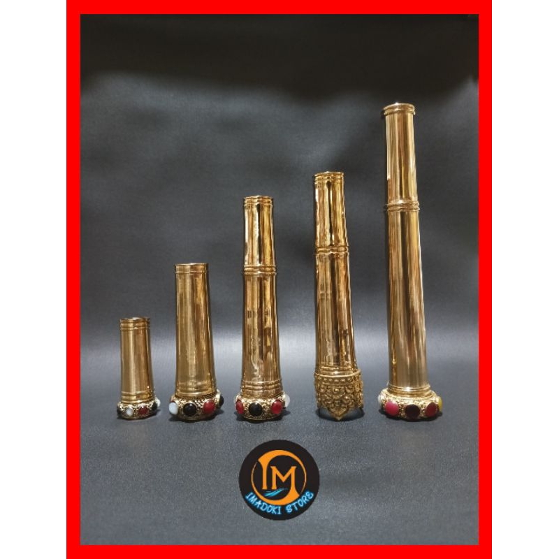 SLUT / CINCIN selongsong tombak kuningan/ usus tombak / bungkung tombak kuningan