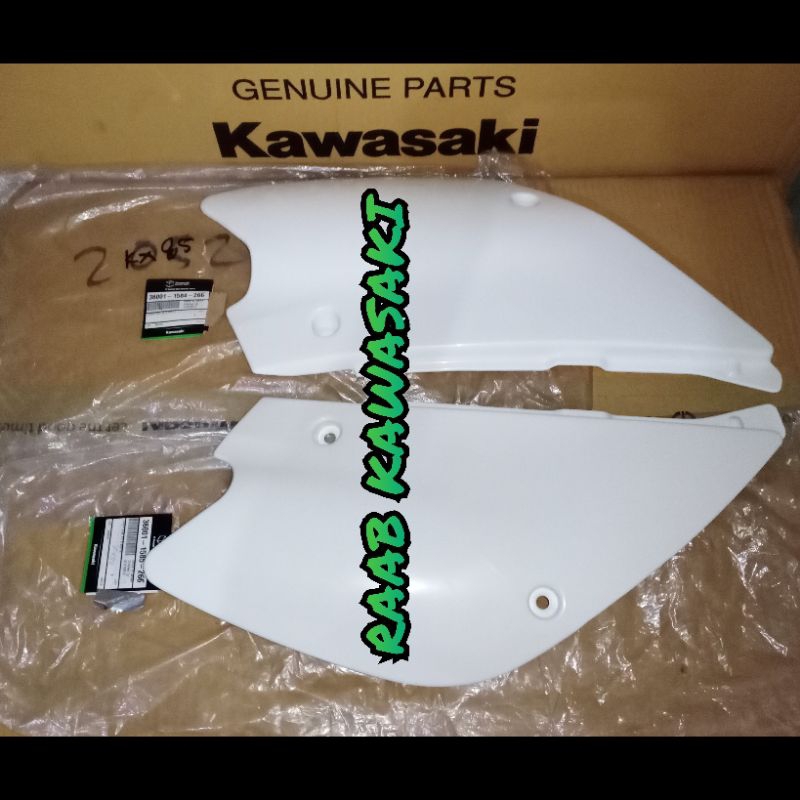 cover body belakang putih set kx85 original kawasaki