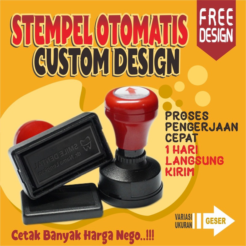 

CETAK STEMPEL FLASH KILAT MURAH - FREE DESIGN