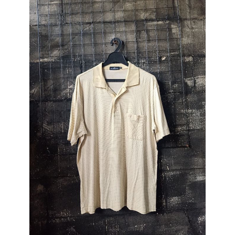 Kaos Polo VINTAGE Balenciaga Original || Kaos Pria Berkerah Soft Cream