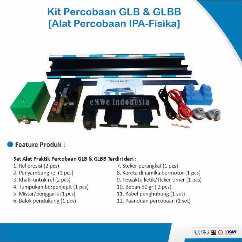 

Alat peraga percobaan gerak lurus beraturan/Kit GLB dan GLBB [Alat Peraga Ipa Fisika]