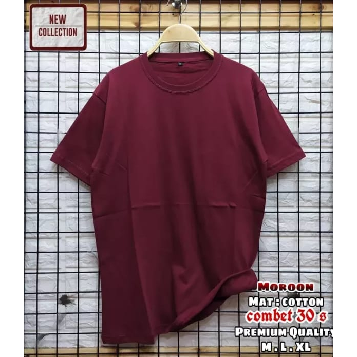 KAOS POLOS lengan pendek pria wanita dewasa COTTON COMBED 30S/ONECK/KAOS UNISEX/Kaos distro m l xl