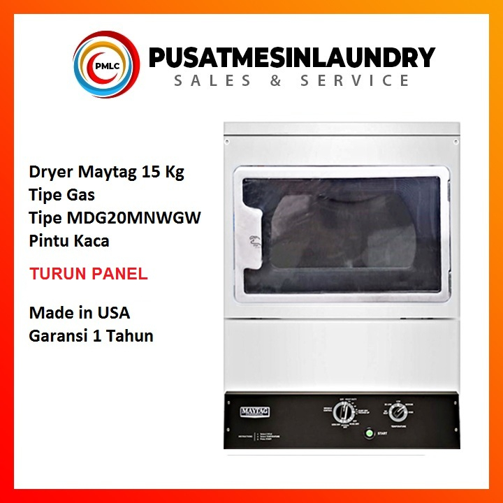 Dryer Maytag 15 Kg Ubah Panel, Mesin Pengering Maytag 15 Kg Tipe Gas Turun Panel
