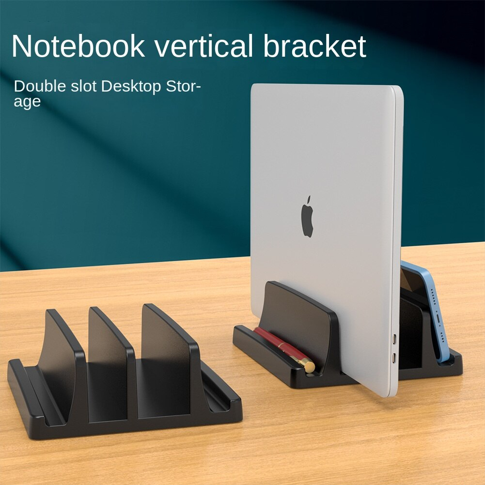 4in1 Stand Bracket Laptop Vertical Holder 2 Slot Multifungsi