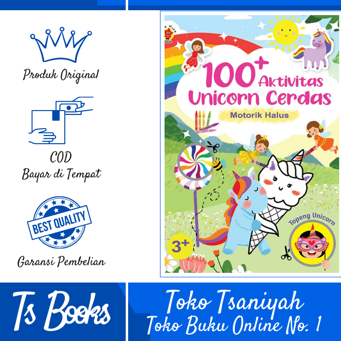 Buku Aktifitas Anak Anak Mewarnai 100+ Aktivitas Unicorn Cerdas By Veronica Winata - GAMBAR WARNAI