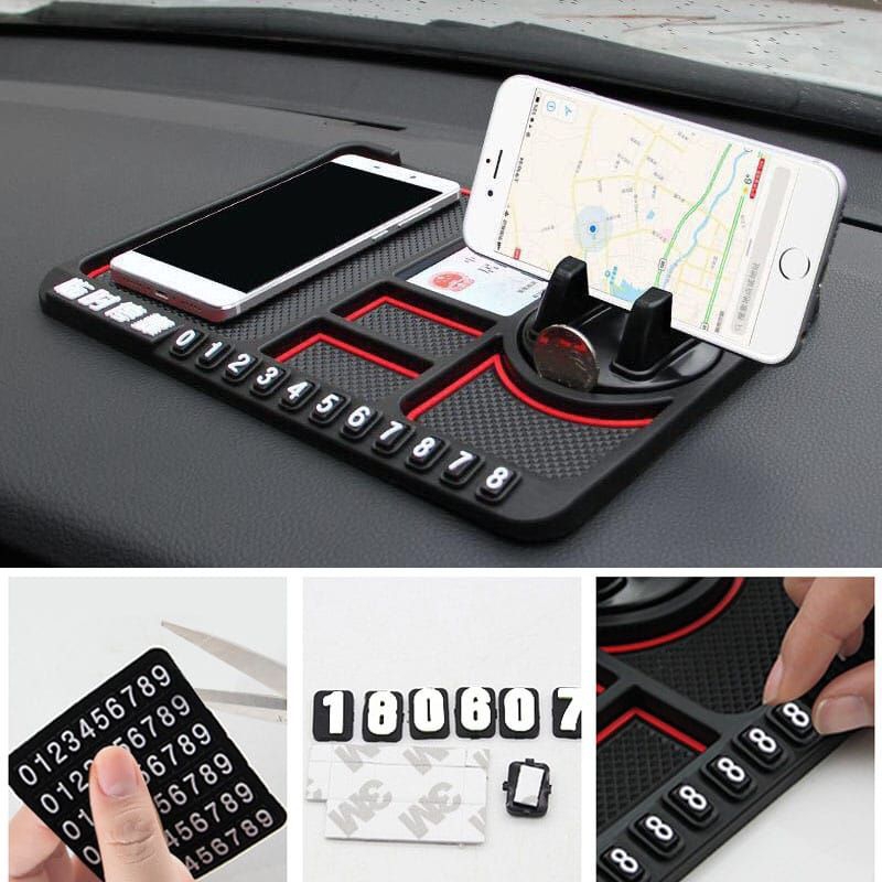 hokkiterus21⭐⭐⭐⭐⭐MAT PHONE HOLDER DASHBOARD anti slip dudukan hp mobil mat alas mobil dashboard anti slip M007