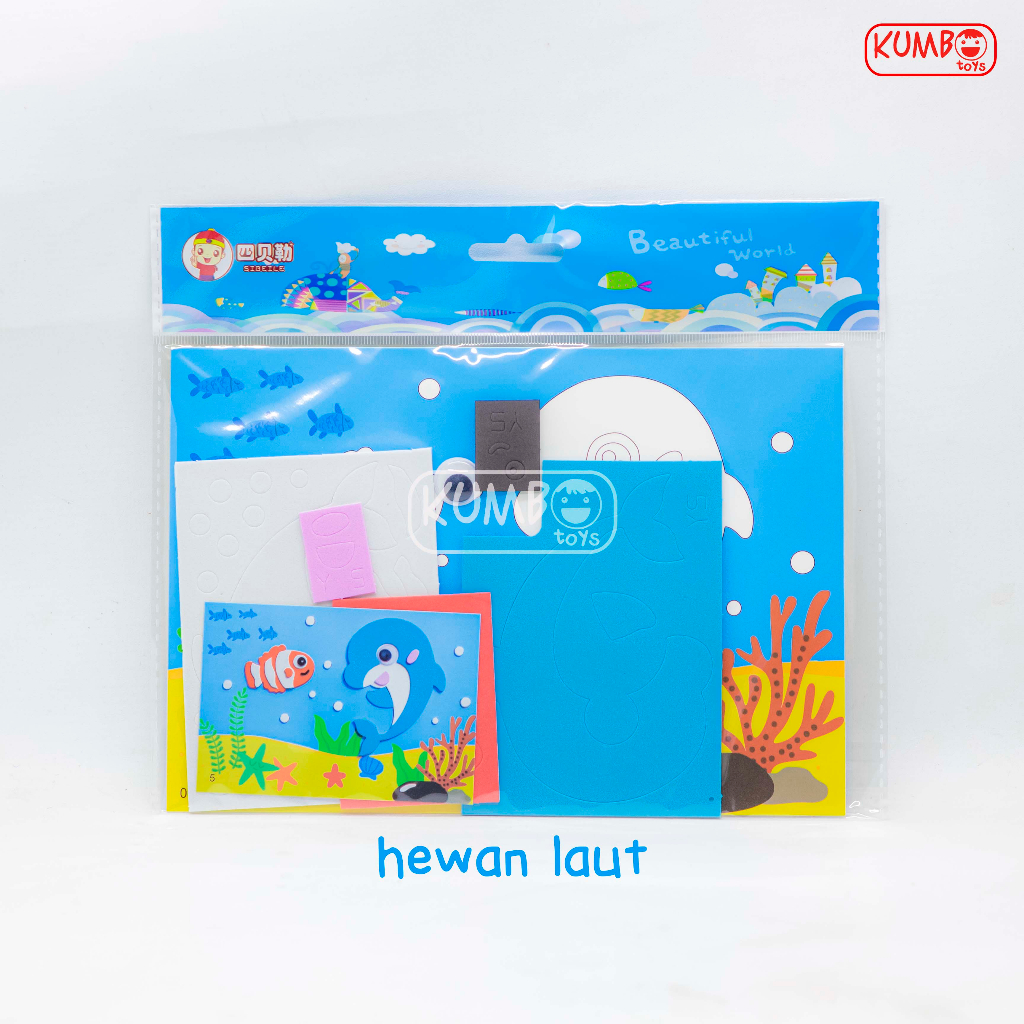 Mainan Edukasi Anak DIY EVA Sticker Premium 3D Menempel Sticker