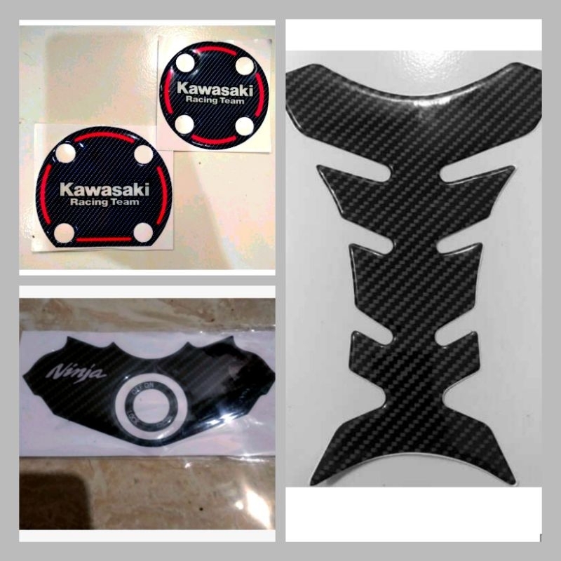 set emblem stiker variasi kawasaki ninja RR/stiker timbul kawasaki ninja RR