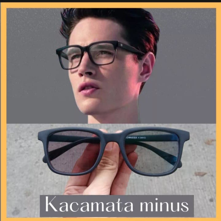 Kacamata Minus Photocromic Pria Frame Sporty Elegant Terbaru Optik Asli Ori Berubah Warna Anti Radia