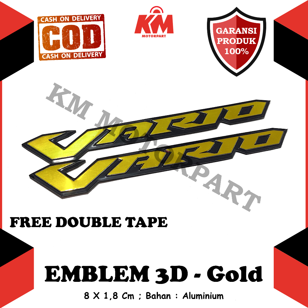 Emblem Vario Sticker Custom 2Pcs 3D Timbul Honda