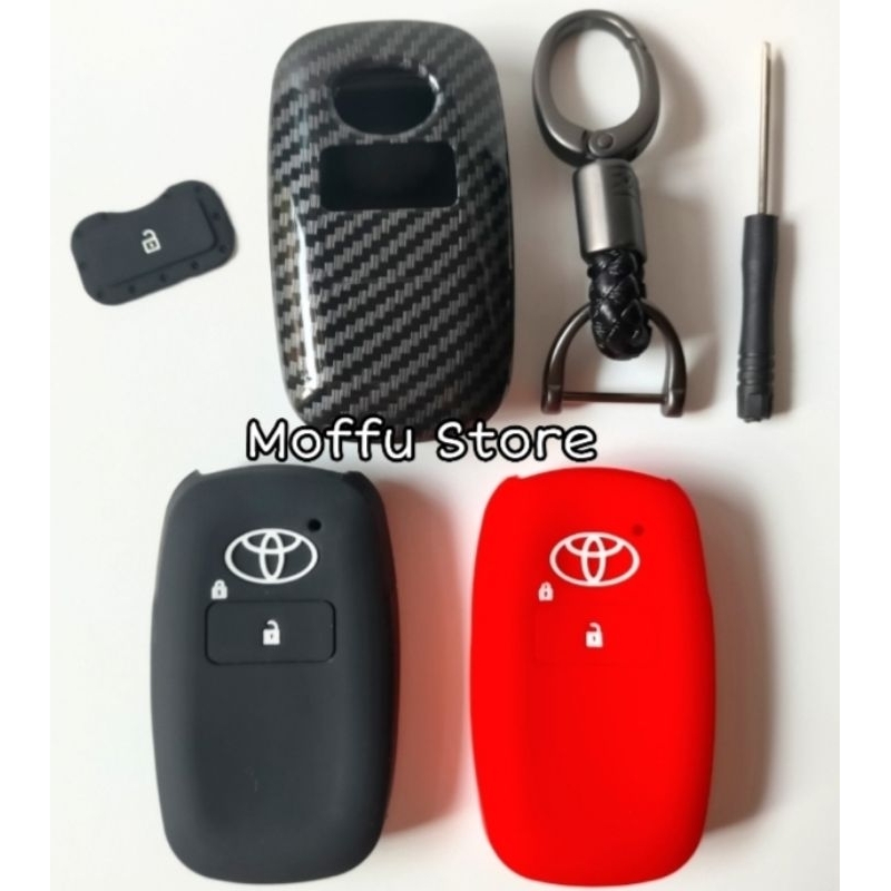Casing Kunci Toyota AGYA 2023 2024 Pelindung Remote Cover Kunci Remote Model Terbaru Aksesoris Hiasa
