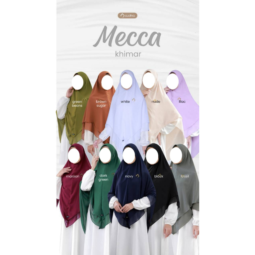 Mecca Khimar 3.0 by Audina / Khimar Polos / Khimar Ceruty / Khimar 2 Layer / Audina Ori / Audina Ind