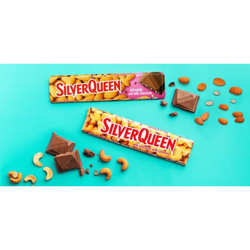 

Coklat Silverqueen ceshews dan almond 58gr