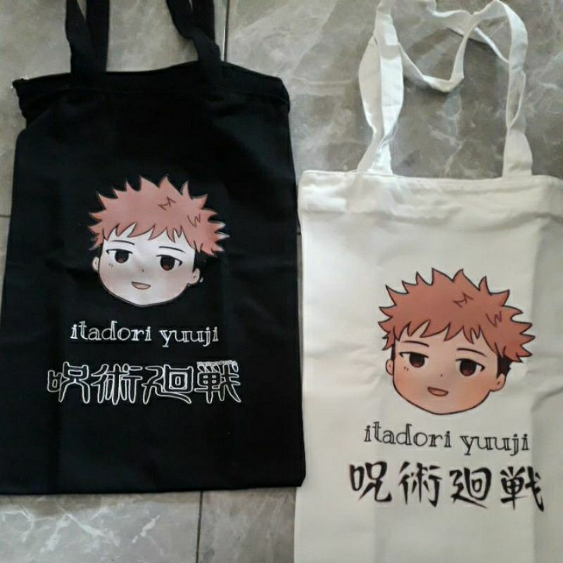 TOTE BAG ITADORI YUUJI JUJUTSU KAISEN tas jinjing itadori