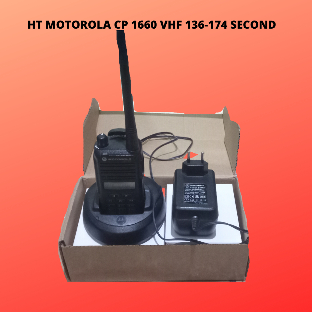 HT MOTOROLA CP 1660 VHF 136-174 SECOND GOOD CONDITION