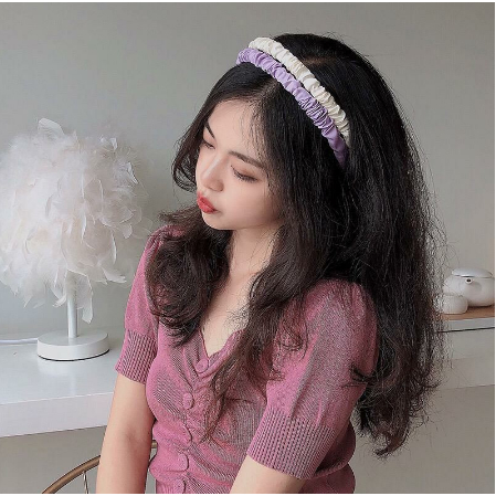 BANDO SCRUNCHIE SATIN KOREA SERUT HEADBAND BANDANA POLOS WANITA BANDO KAIN SCRUNCHIE FASHION | FADHILAH SHOP BJB