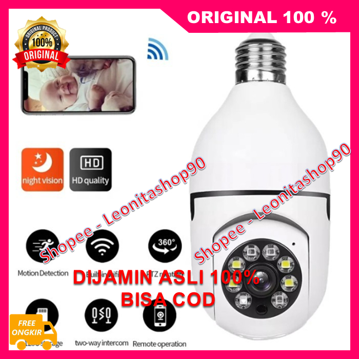 GOKA Lampu Kamera CCTV Kombinasi Kamera Cctv Wifi Mini Ptz Bohlam Thunderin 100% ORIGINAL
