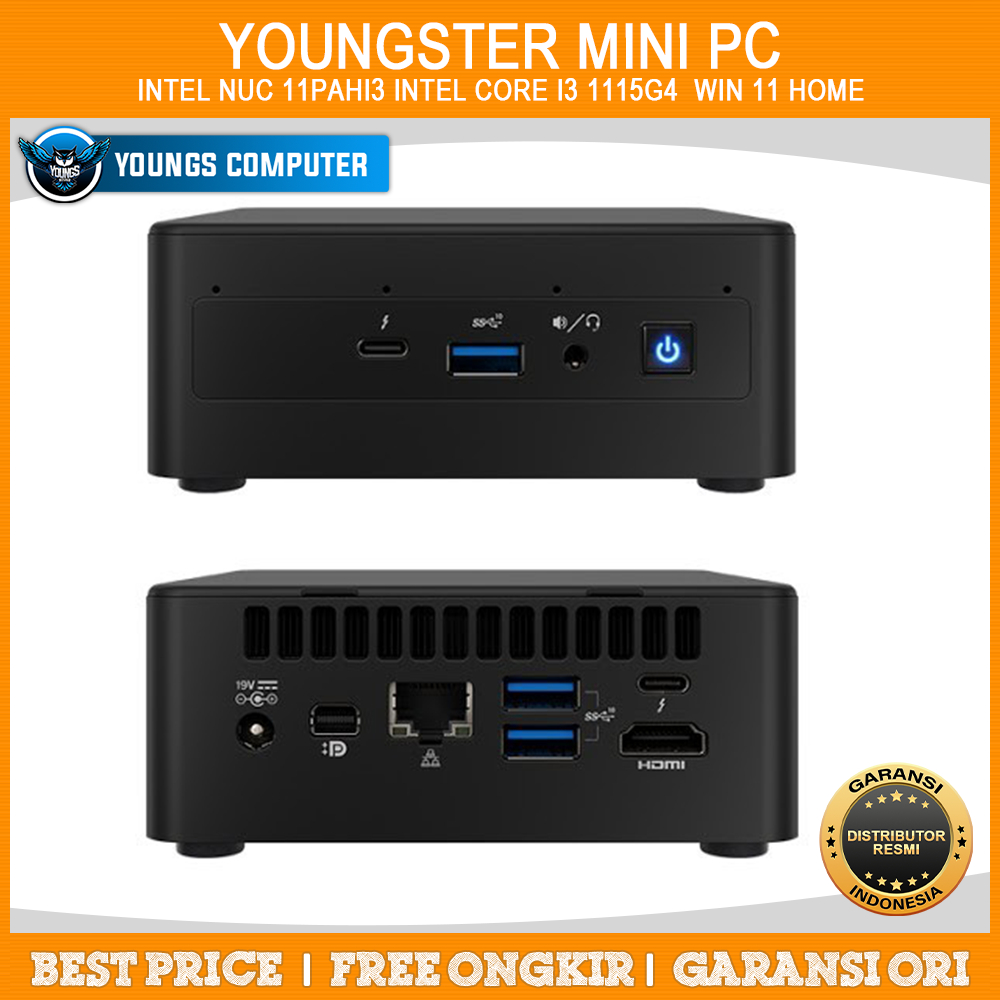 YOUNGSTER MINI PC | Intel NUC 11PAHi3 Intel Core i3 1115G4 Win 11 Home